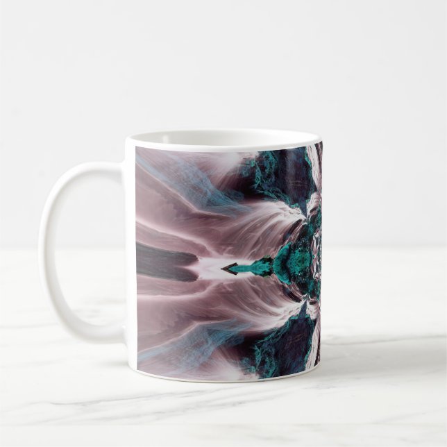 Caneca De Café Mug em Cascata do Oceano Azul (Esquerda)