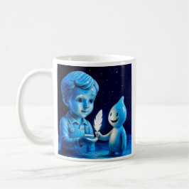 Caneca De Café Mug enfant de la lune bleutée