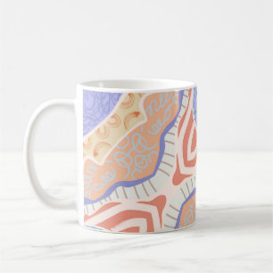 Caneca De Café Mug estésico com formas de Pastel Mínimas e Serene