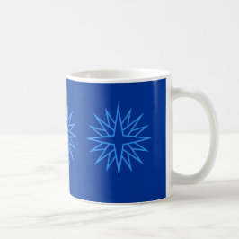 Caneca De Café Mug - Estrela Azul no Fundo Azul Escuro