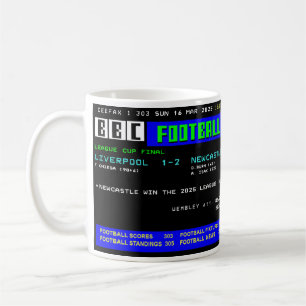 Caneca De Café Mug Final de Futebol Retro - Ceefax Design