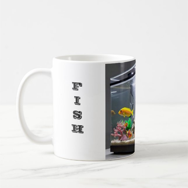 CANECA DE CAFÉ MUG FISHTANK DISIGN AND WRITE FISH CATCHER (Esquerda)