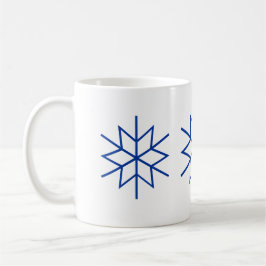 Caneca De Café Mug - Flocos de neve azuis