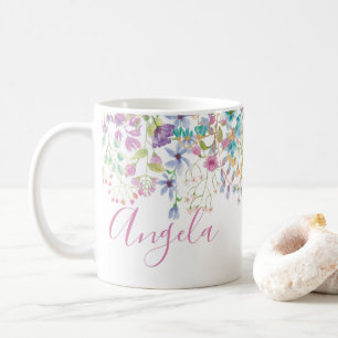 Caneca De Café Mug Floral de Campo