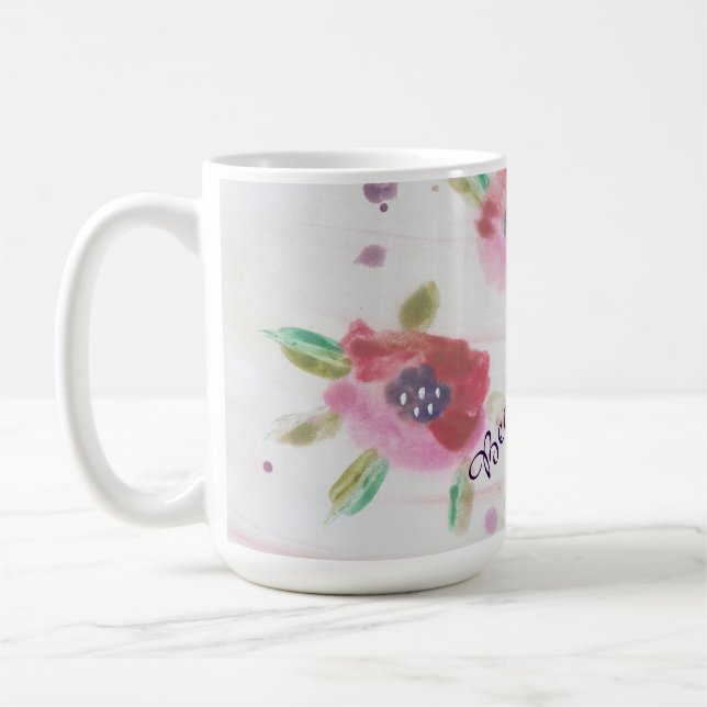 Caneca De Café Mug Floral Grande (Esquerda)