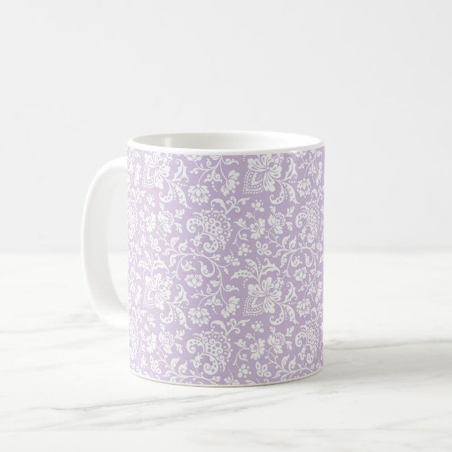 Caneca De Café Mug Floral, Orquídeo Pálido, Café 1860 (Frente Esquerda)