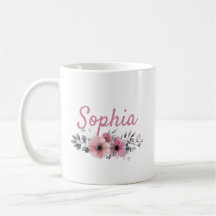 Mug Floral Personalizado Com Nome