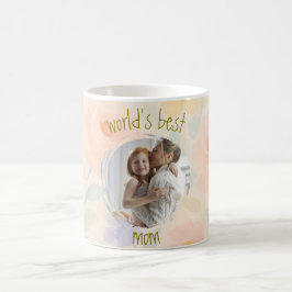 Caneca De Café Mug Floral Personalizado da "Melhor Mãe do Mundo"