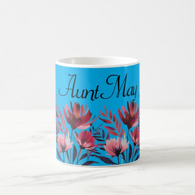 Caneca De Café Mug Floral Personalizado - Mug De Flor Personalizá (Centro)