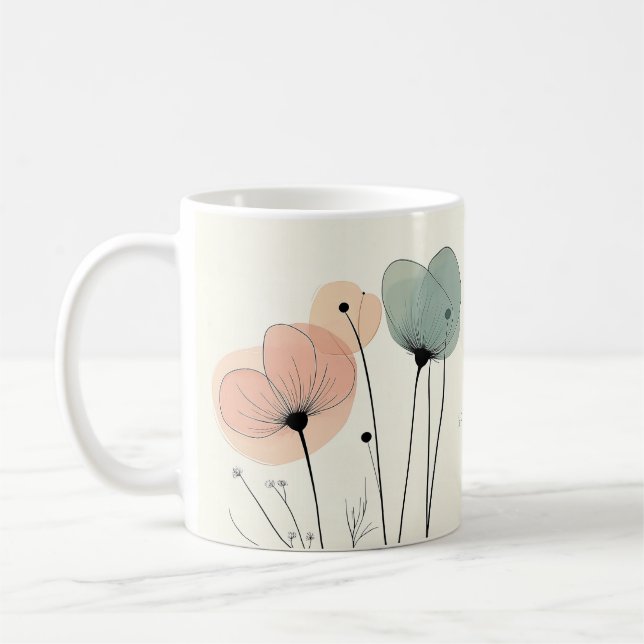 Caneca De Café Mug Floral Personalizado para a Mãe - Gratidão 2 (Esquerda)