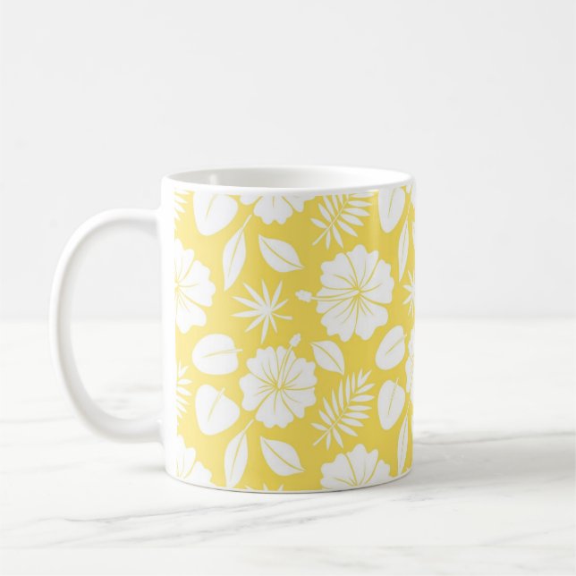 Caneca De Café Mug - Folhas Tropicais3 (Esquerda)