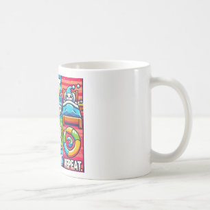 Caneca De Café Mug for Kids "Coma, jogue, durma e repita"