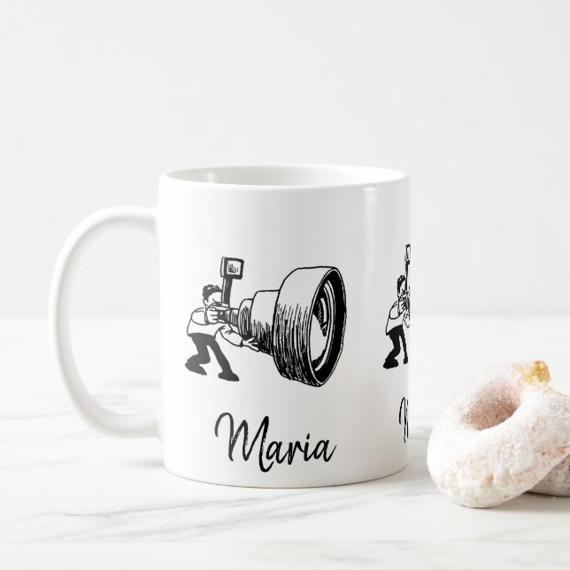 Caneca De Café Mug Fotógrafo (Com Donut)