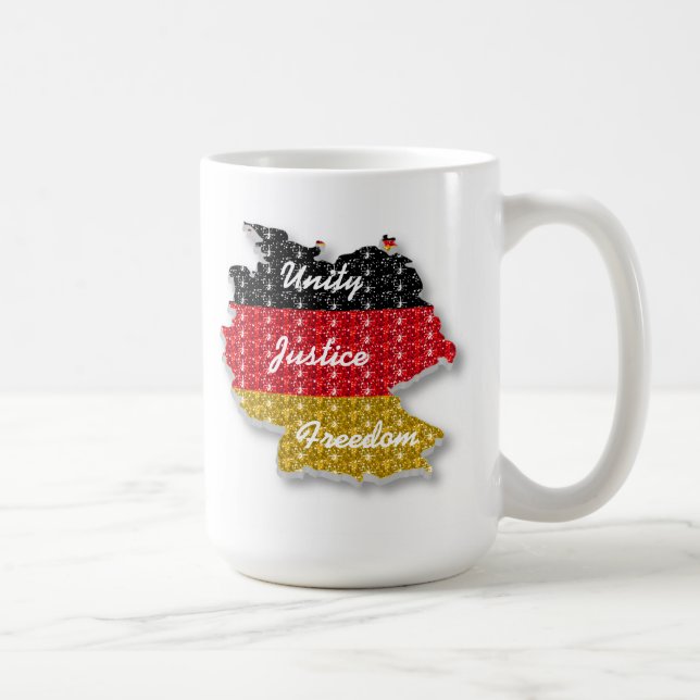 Caneca De Café Mug German Flag Unity Justice Liberdade (Direita)