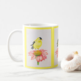 Caneca De Café Mug Goldfinch sobre Coneflower
