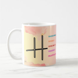 Caneca De Café Mug "H" inicial (11oz)