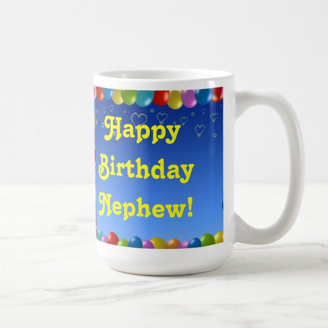 Caneca De Café Mug Happy Birthday Nephew (Direita)