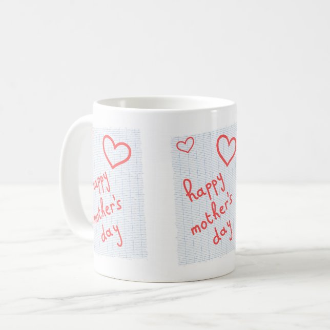 Caneca De Café Mug "Happy Mother's Day" (Frente Esquerda)