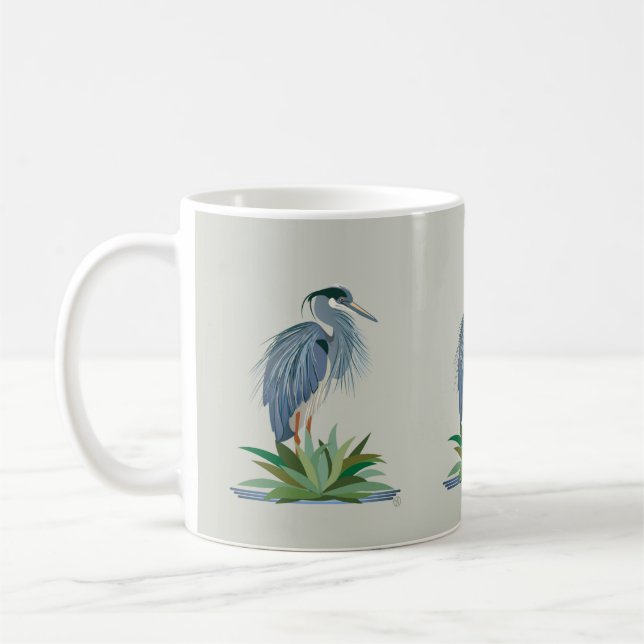 Caneca De Café Mug Heron Azul (Esquerda)