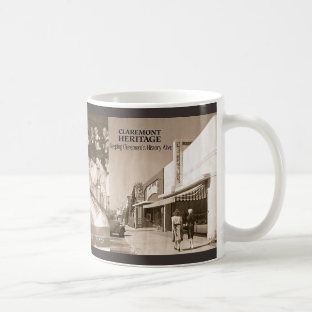 Caneca De Café Mug - Historic Claremont Village Businesses (Direita)