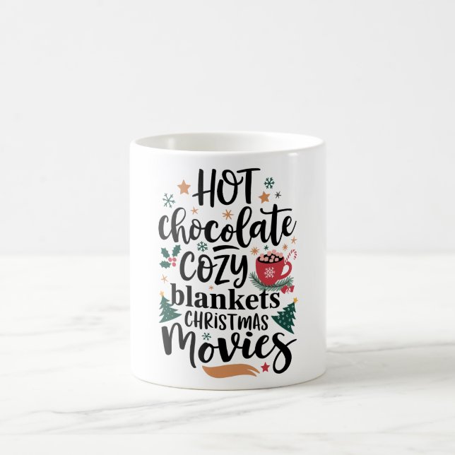 Caneca De Café Mug-Hot Chocolate Cozy Christmas Vibes Collection (Centro)