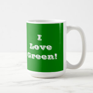 Caneca De Café Mug I Love Green