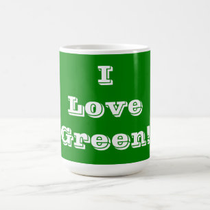 Caneca De Café Mug I Love Green