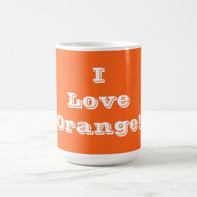 Caneca De Café Mug I Love Orange (Centro)