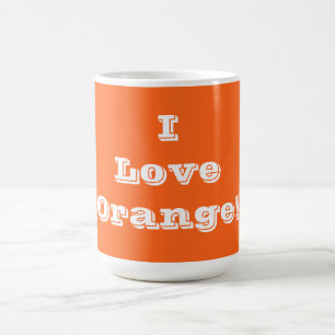 Caneca De Café Mug I Love Orange