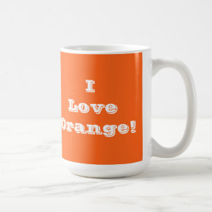 Caneca De Café Mug I Love Orange