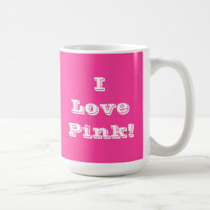 Caneca De Café Mug I Love Pink