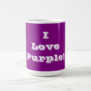 Caneca De Café Mug I Love Purple