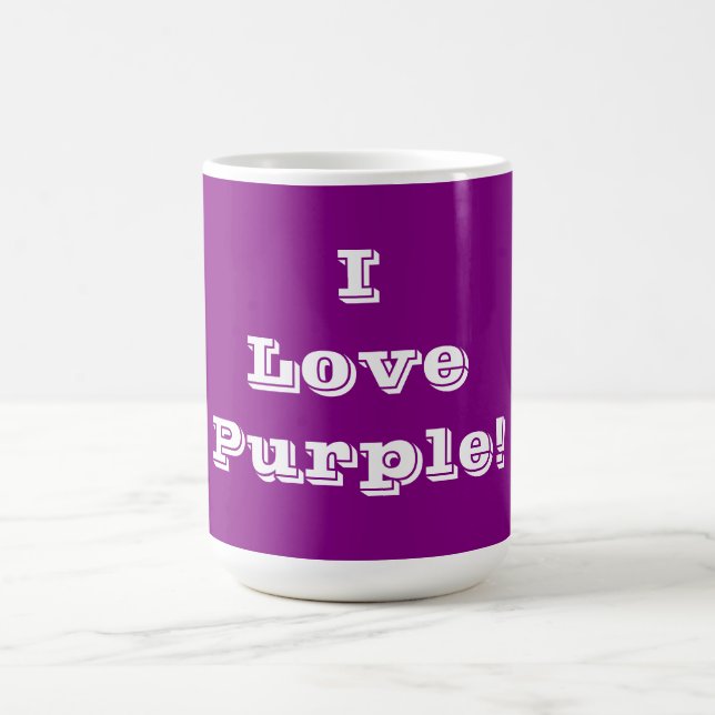 Caneca De Café Mug I Love Purple (Centro)