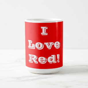 Caneca De Café Mug I Love Red