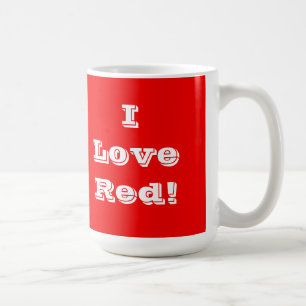 Caneca De Café Mug I Love Red