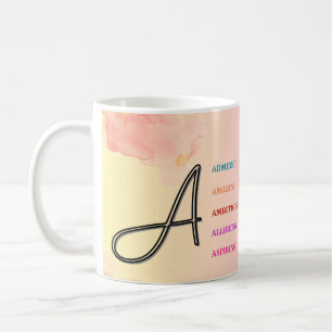 Caneca De Café Mug inicial "A" (11oz)