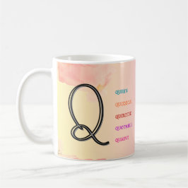Caneca De Café Mug inicial de "Q" (11oz)