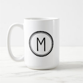 Caneca De Café Mug inicial personalizado