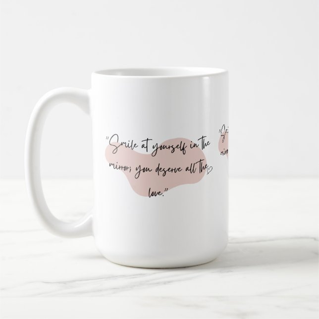 Caneca De Café "Mug Inspiracional para Autoamor e Positividade" (Esquerda)