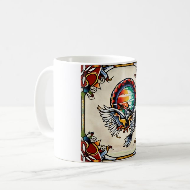 Caneca De Café "Mug inspirado na tatuagem com Design único" (Frente Esquerda)