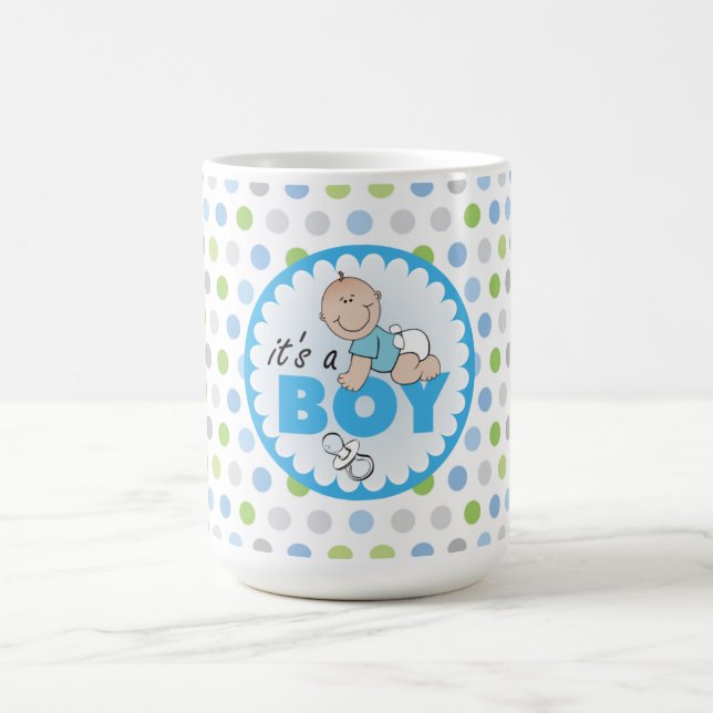 Caneca De Café Mug/It é um menino com bolinhas (Centro)