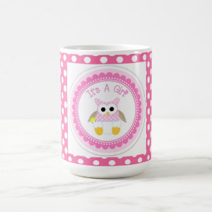 Caneca De Café Mug/It é uma menina com bolinhas cor-de-rosa