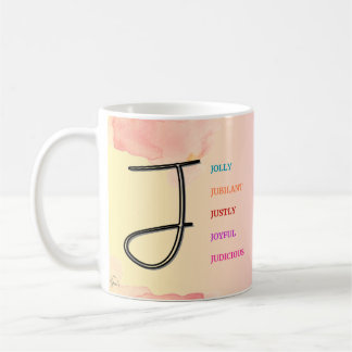 Caneca De Café Mug "J" inicial (11oz)
