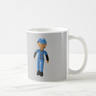 Caneca De Café Mug - Jogador de Baseball com Nome na Cinza