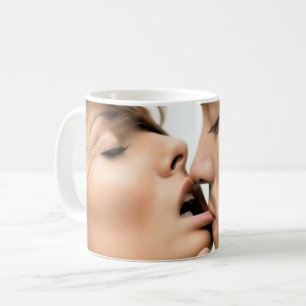 Caneca De Café Mug Kissing Romântico - Taça Clássica de Café de 1