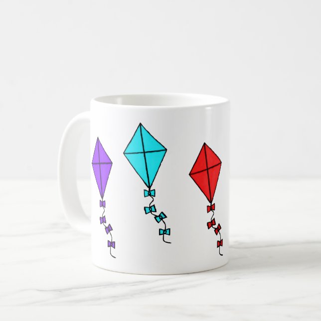 Caneca De Café Mug Kites (Frente Esquerda)