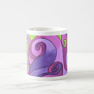 Caneca De Café Mug - Lavendar Waves