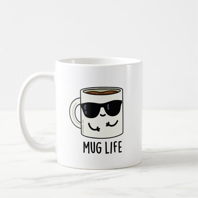 Caneca De Café Mug Life Funny Mug Pun (Esquerda)
