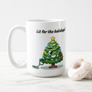 Caneca De Café Mug "Lit for Holidays" - Presente no jogo de Natal