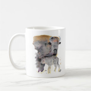 Caneca De Café Mug, mamãe e baby Buffalo